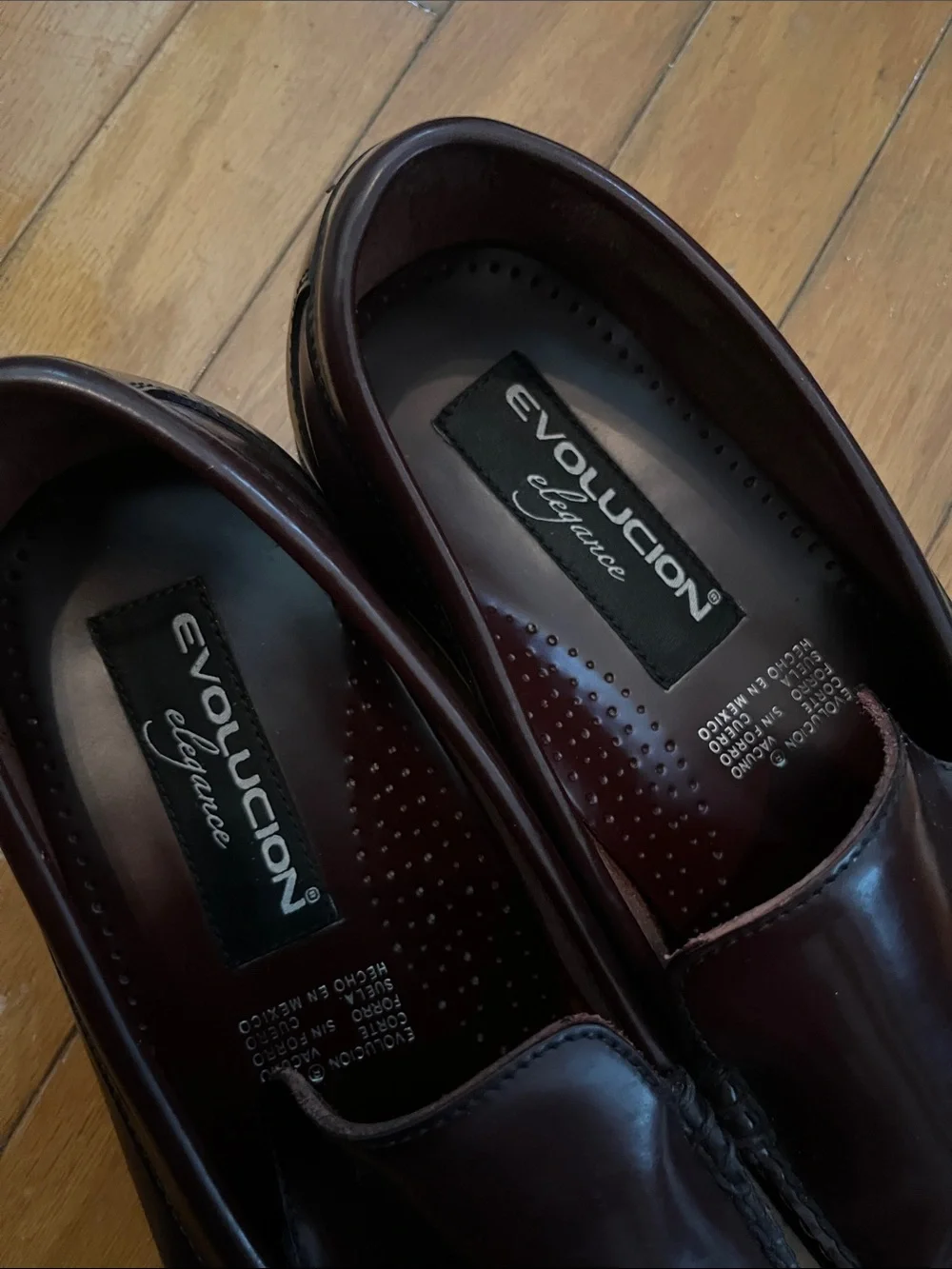 Evolucion Men’s Burgundy Leather Slip-On Loafers — Classic Dress Loafers